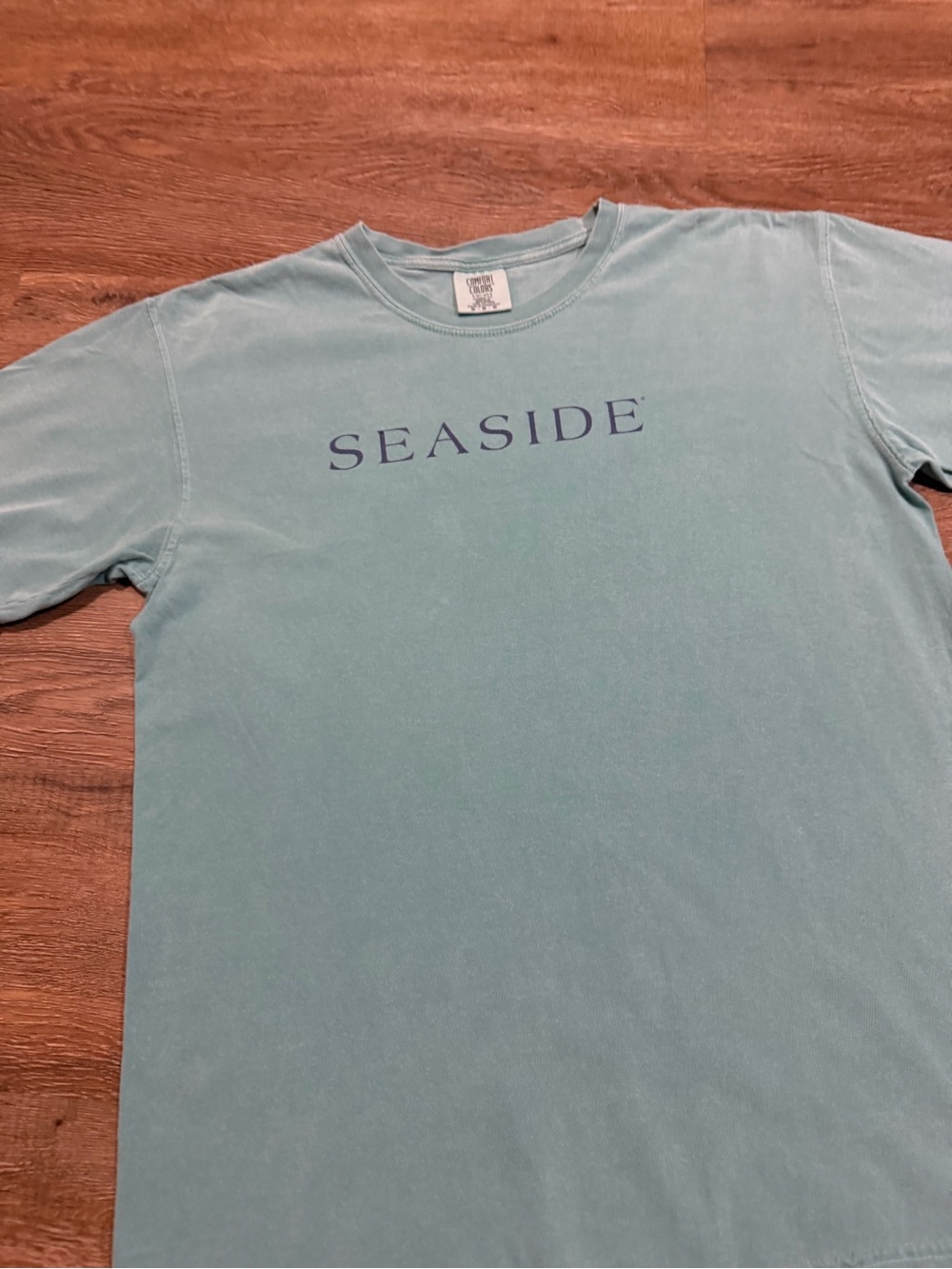 Seaside Comfort Colors The New Town Old Ways Blue Green Ring Spun Cotton Medium - Picture 4 of 10
